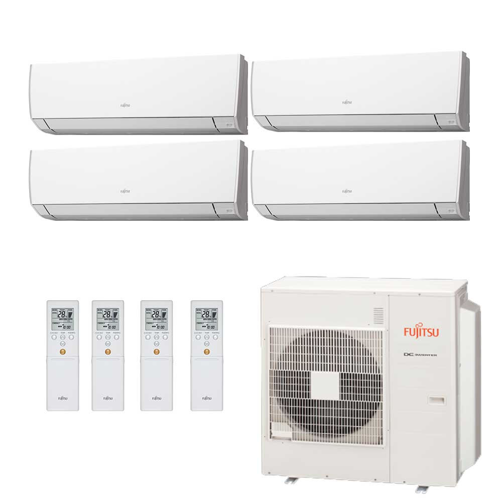Ar Condicionado Multisplit Quad 48000 Btu(4x12000) Quente/frio - Inverter - Fujitsu - 220v - Asbg12lmca / Aobg45lbla6